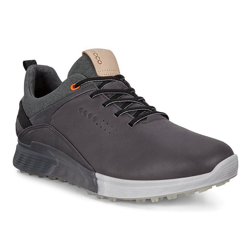 Men Ecco M Golf S-Three - Gore-Tex Grey - India XNQJFU603